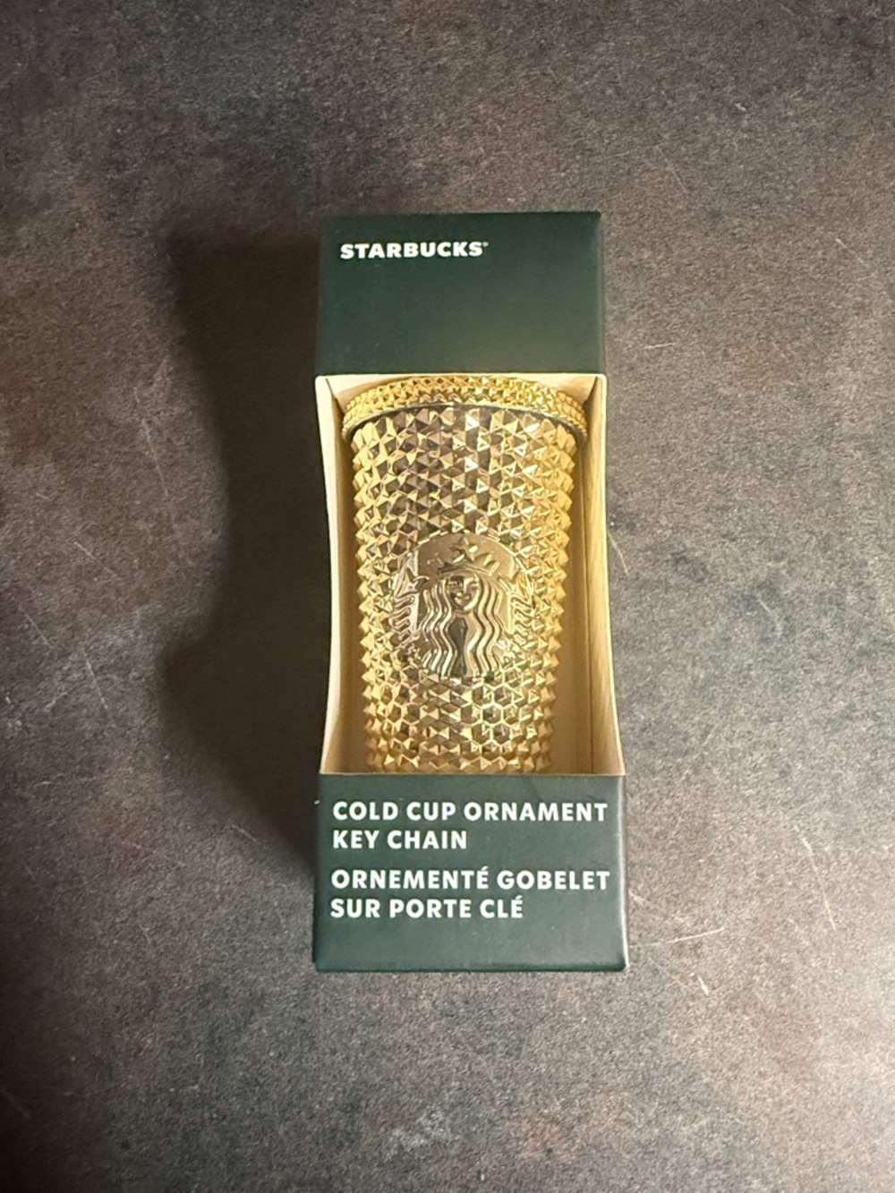 Starbucks Gold Studded Cold Cup Key Chain